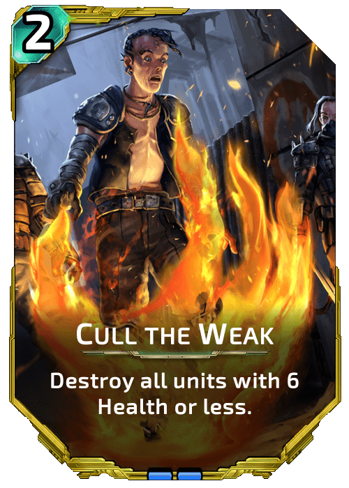 Nova Blitz - Cull the Weak - Destroy all units with 6 Health or less.