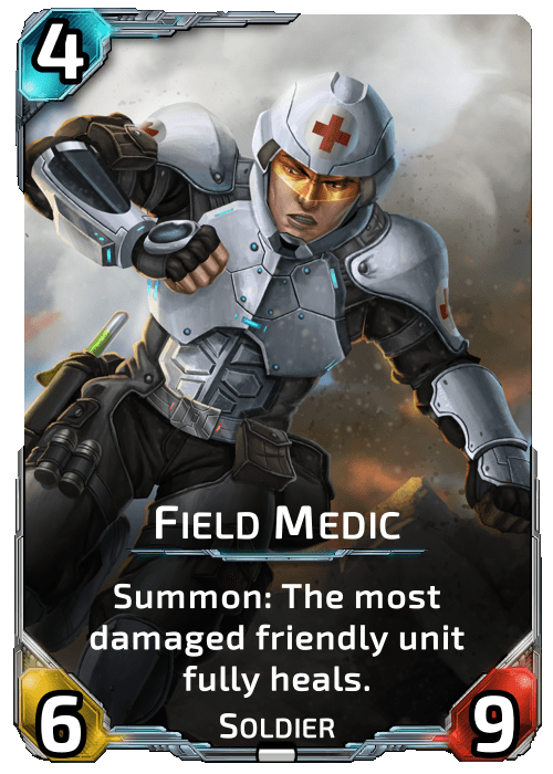 Field Medic Nova Blitz - Field Medic - Summon: The most damaged friendly unit fully heals.