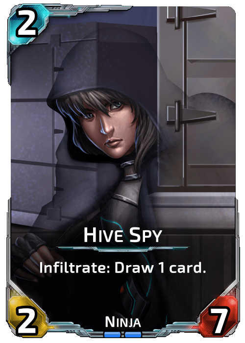 Nova Blitz - Hive Spy - Infiltrate: Draw 1 card.