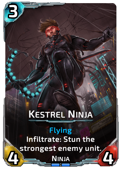 Kestrel Ninja Nova Blitz - Kestrel Ninja - Infiltrate: Stun the strongest enemy unit.