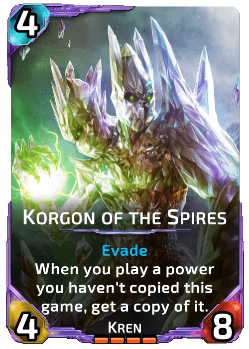 Korgon of the Spires Nova Blitz - Korgon of the Spires - When you play a power you have not copied this game, get a copy of it.