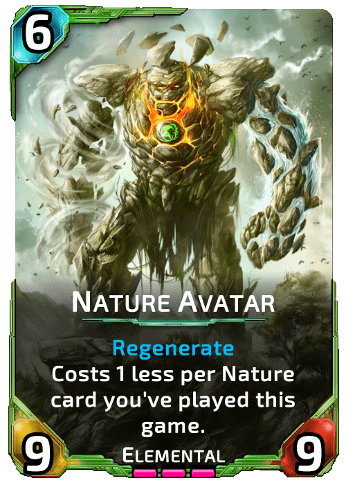 Nova Blitz - Nature Avatar - Costs 1 less per Nature card you