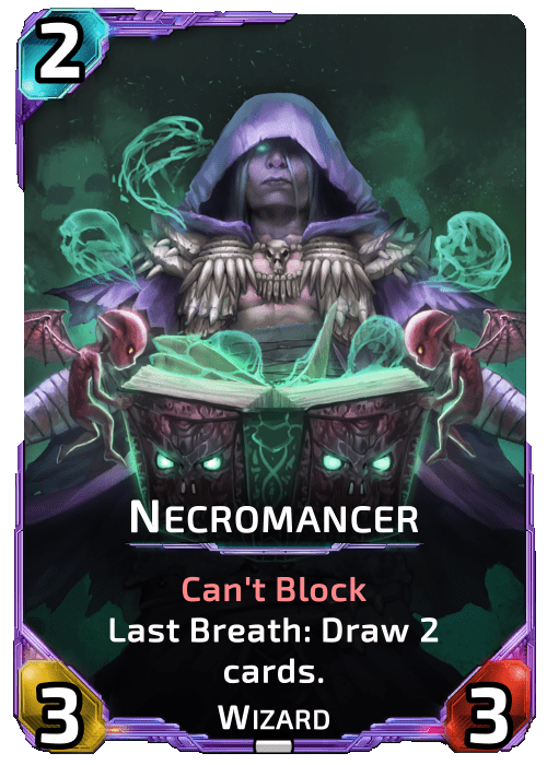 Necromancer Nova Blitz - Necromancer - Last Breath: Draw 2 cards