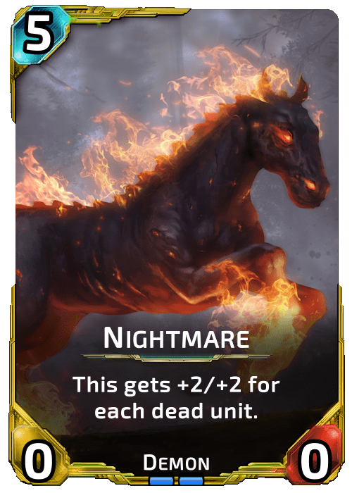 Nightmare Nova Blitz - Nightmare - This gets +2/+2 for each dead unit.