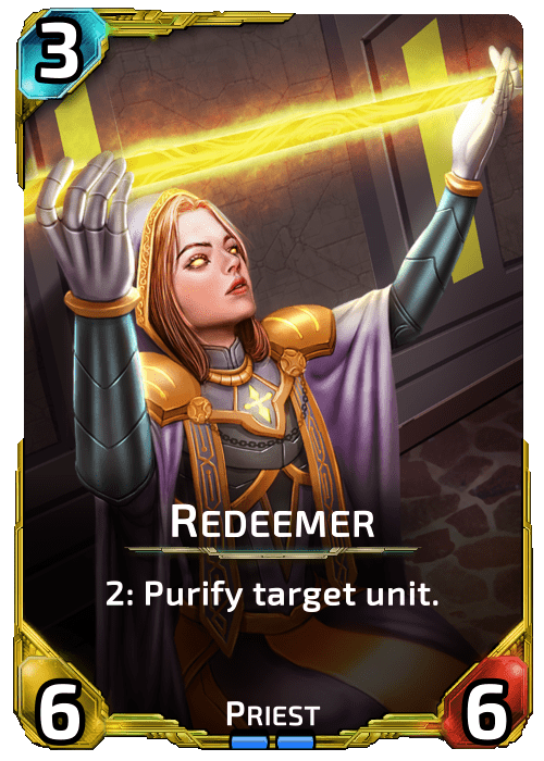 Nova Blitz - Redeemer - 2: Purify target unit.