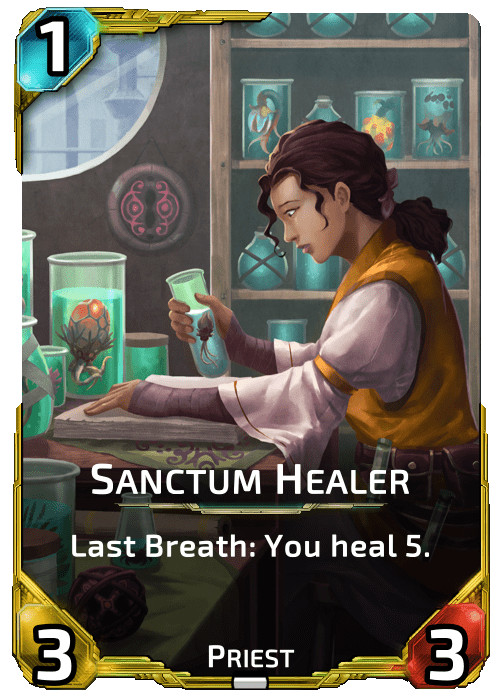 Nova Blitz - Sanctum Healer - Last Breath: You heal 5.