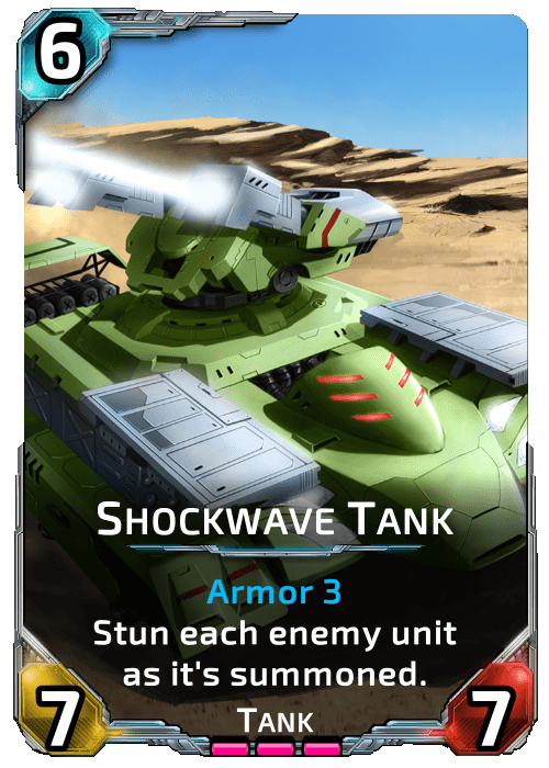 Shockwave Tank Nova Blitz - Shockwave Tank - Stun each enemy unit as it