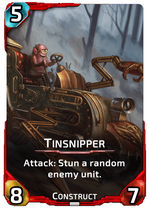 Tinsnipper Nova Blitz - Tinsnipper - Attack: Stun a random enemy unit.