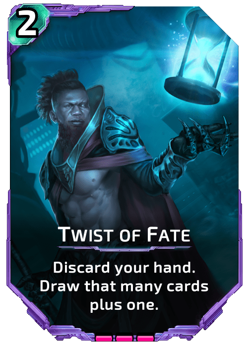 Nova Blitz - Twist of Fate - Discard your hand. Draw that many cards plus one