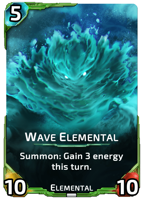 Wave Elemental Nova Blitz - Wave Elemental - Summon: Gain 3 energy this turn.